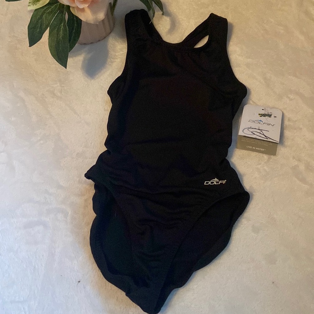 NWT Black Size XS Dolfin One Piece Swimsuit